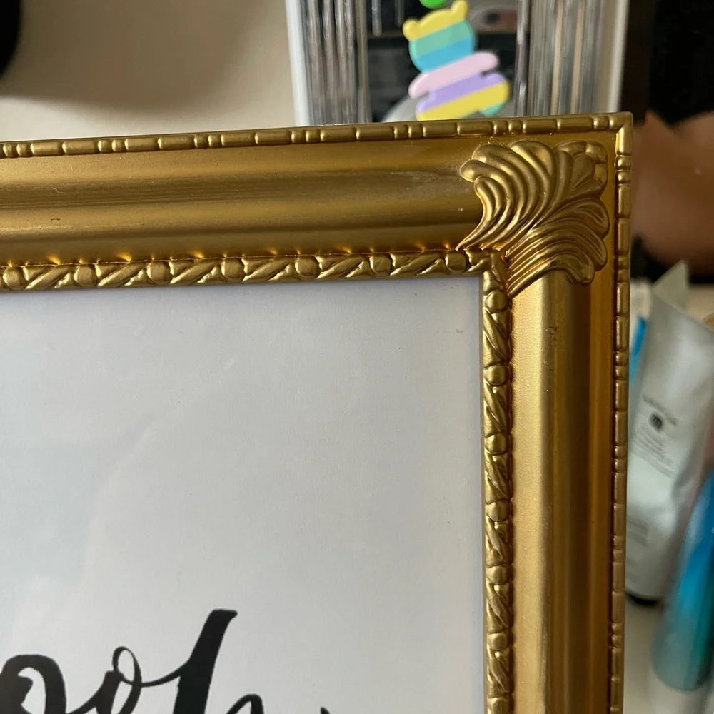 Customized Upcycled Golden Oh La La Picture Frame